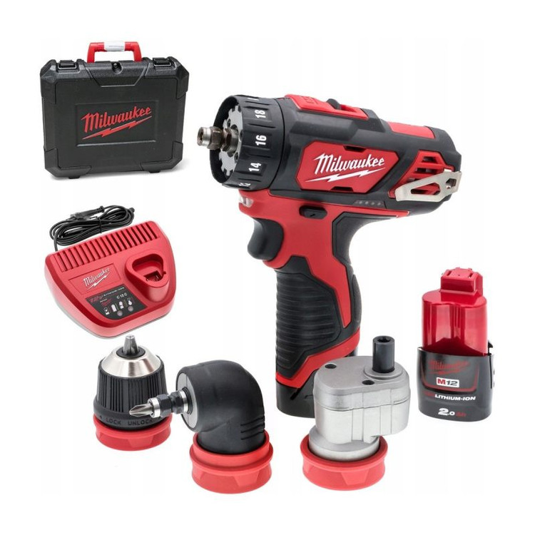 دریل پیچ گوشتی شارژی میلواکی مدل M12 BDDXKIT-202C
