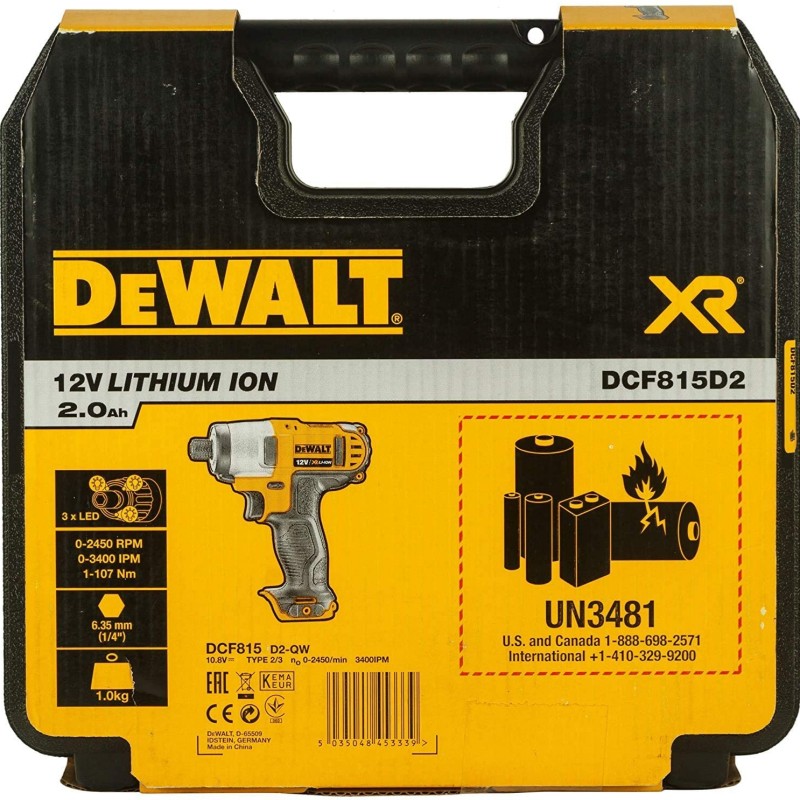 پیچ گوشتی چکشی شارژی دیوالت مدل DCF815D2