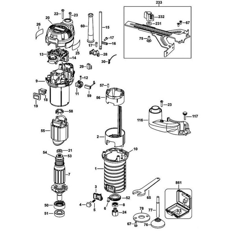 اورفرز نجاری دیوالت مدل D26200-QS