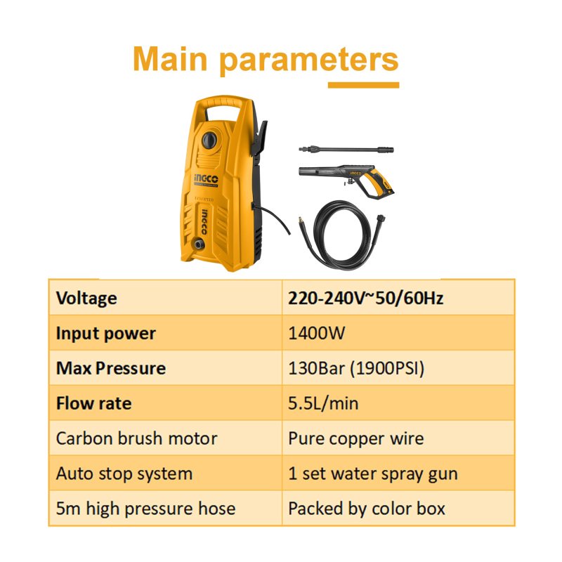 کارواش اینکو مدل HPWR14008-130BAR