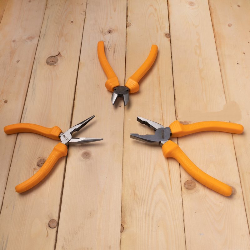 انبر دست سیم چین و دم باریک اینکو مدل HKPS08311 مجموعه 3 عددی