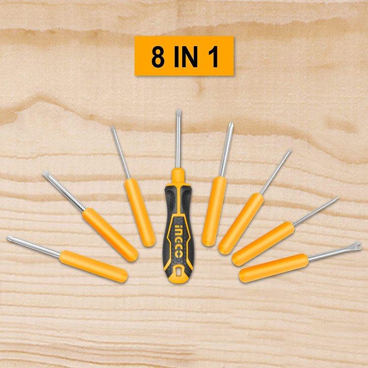 پیچ گوشتی اینکو مدل AKISD-0901 مجموعه 9 عددی