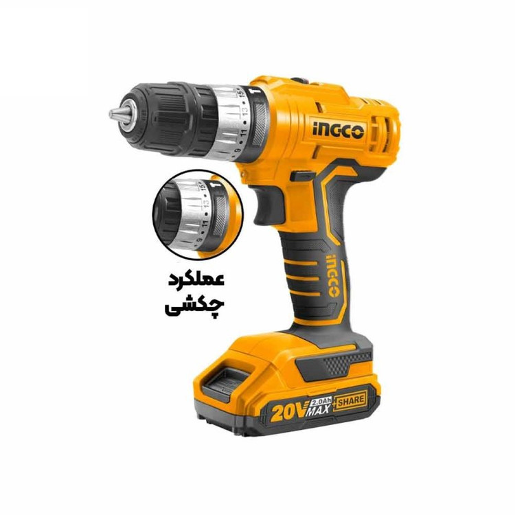 دریل پیچ گوشتی شارژی چکشی اینکو مدل CIDLI-20012