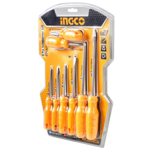 پیچ گوشتی اینکو مدل HKSD0858 مجموعه 8 عددی