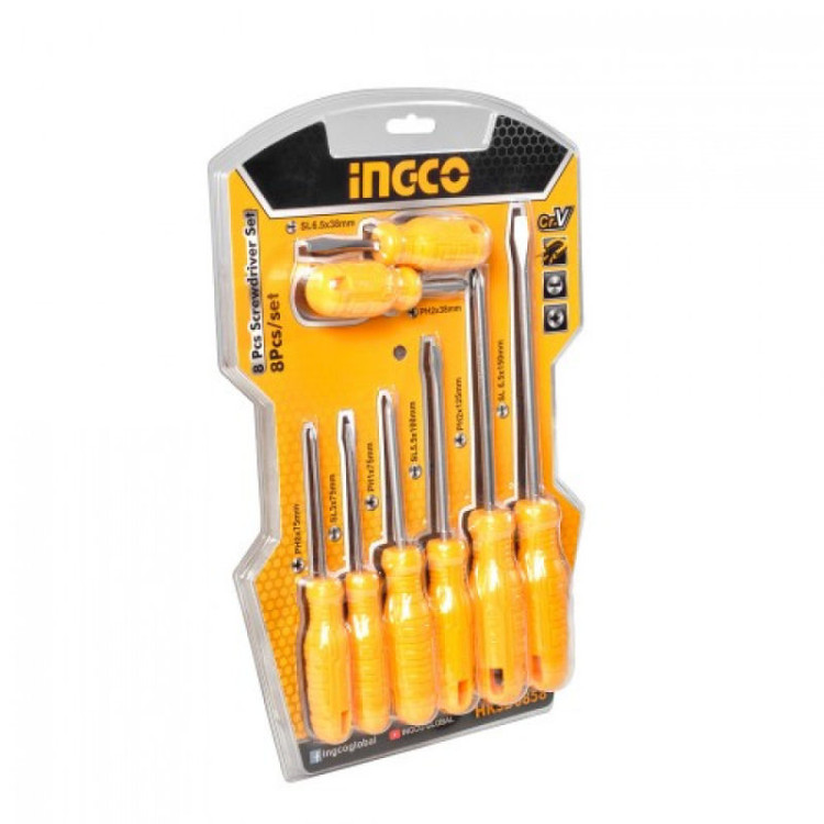 پیچ گوشتی اینکو مدل HKSD0858 مجموعه 8 عددی