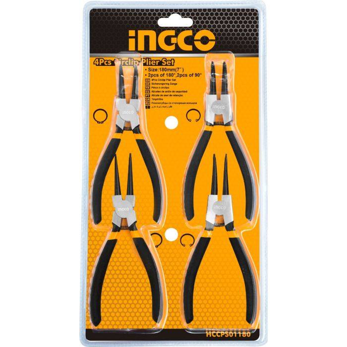 انبر خار باز کن و خار جمع کن اینکو مدل HCCPS01180  سایز 7 اینچ مجموعه 4 عددی