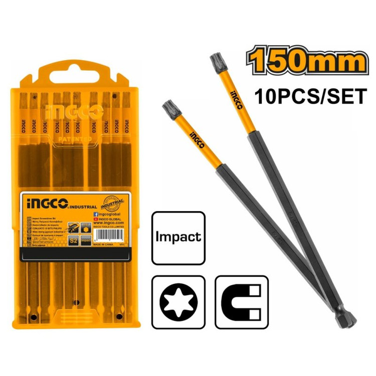 سری پیچ گوشتی چهارسو اینکو مدل SDBIM-11PH263 بسته 10 عددی