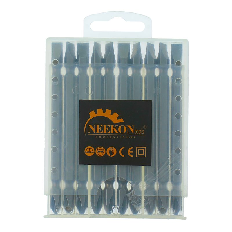 سری پیچ گوشتی یک سر چهارسو یک سر دو سو نیکون مدل NE-PH2-100mm مجموعه 10 عددی