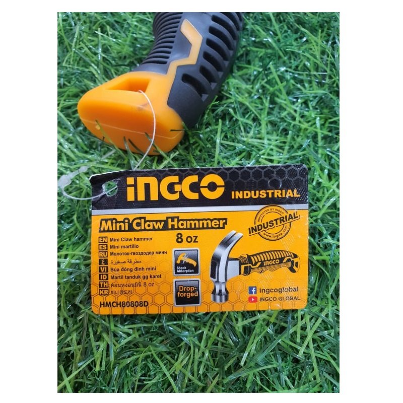 چکش اینکو مدل HMCH-80808D میخ کش دسته کوتاه وزن 340 گرم