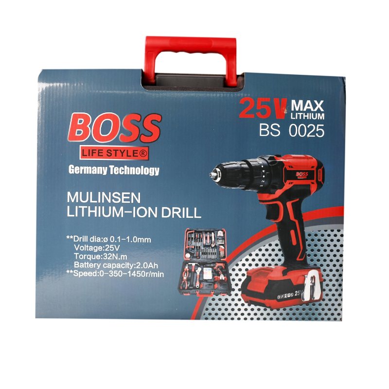 مجموعه 100 عددی دریل پیچ گوشتی چکشی شارژی باس مدل BS0025