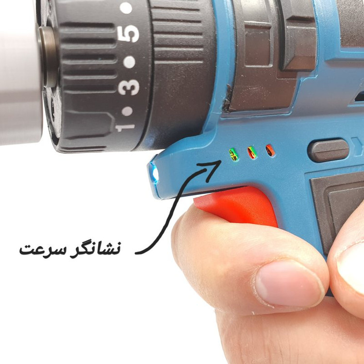 مجموعه 33 عددی دریل پیچ گوشتی چکشی شارژی باس مدل LIFE_STYLE