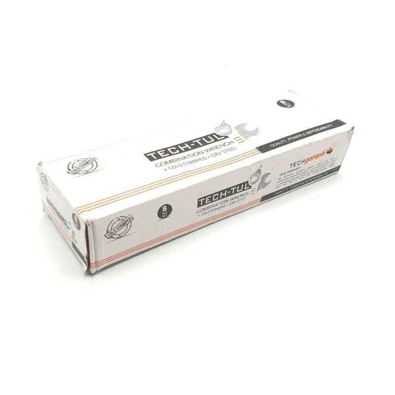 آچار یکسر تخت و یکسر رینگی تک تول مدل TECHUPC مجموعه 8 عددی