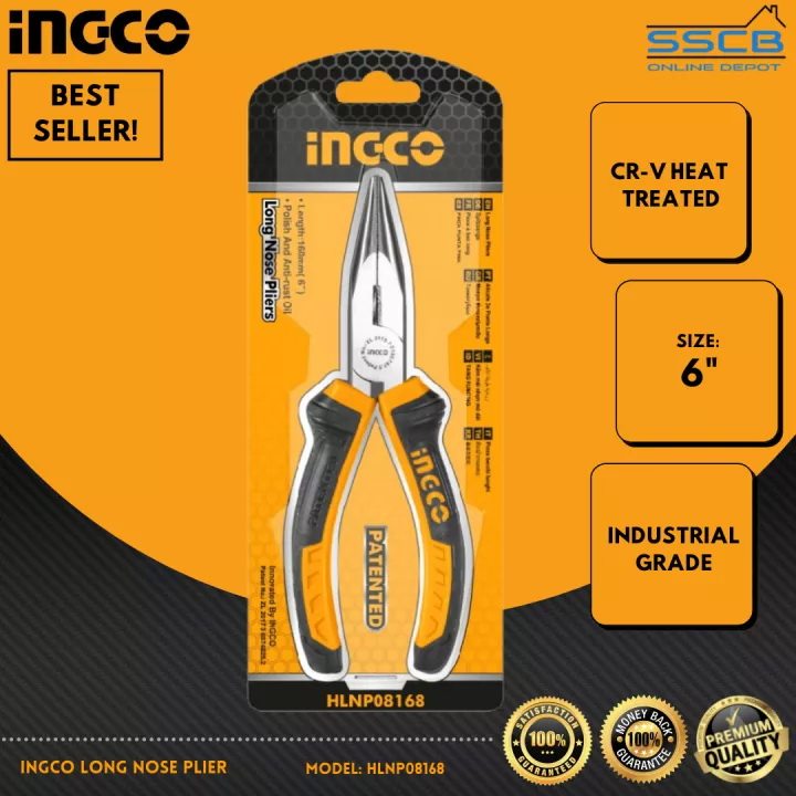 انبر دم باریک اینکو مدل HLNP-08168 سایز 6 اینچ