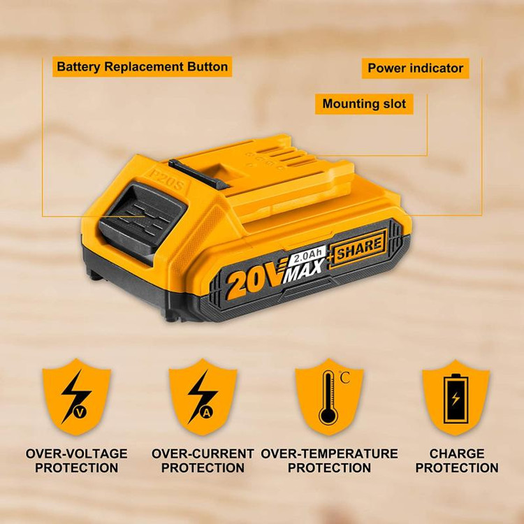 باتری شارژی 20 ولت 2 آمپر اینکو مدل FBLI20011-20v-2.0Ah