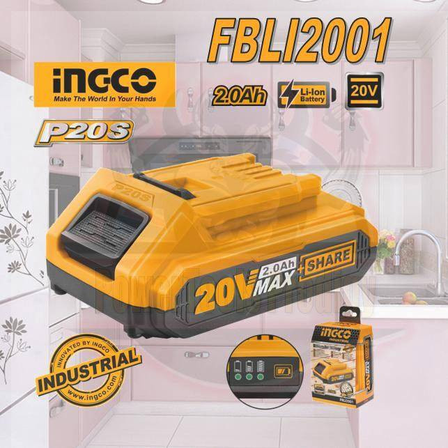 باتری شارژی 20 ولت 2 آمپر اینکو مدل FBLI20011-20v-2.0Ah