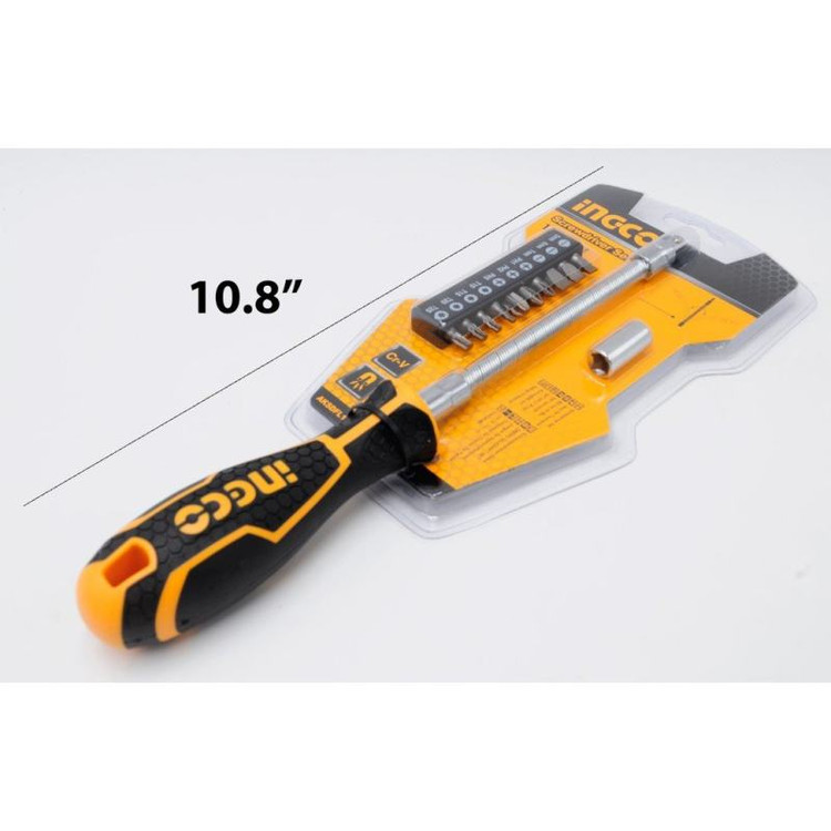 پیچ گوشتی اینکو مدل AKSDFL-1208 مجموعه 12 عددی