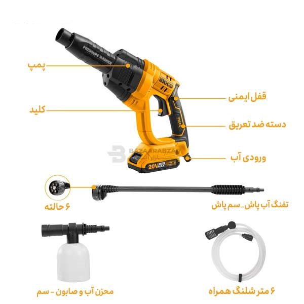 کارواش شارژی اینکو مدل 20082