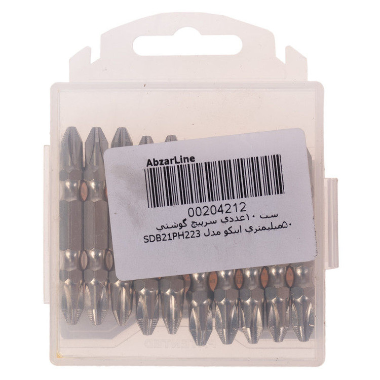 سری پیچ گوشتی دو سر چهار سو اینکو مدل SDB21PH223 مجموعه 10 عددی