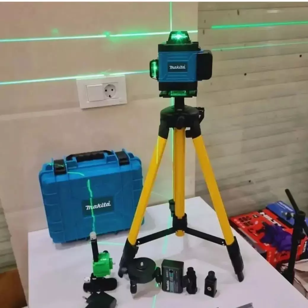 ترازلیزری ماکیتا 4D جدید 16 لاین برد کنترل 20 متر 360 درجه خودتراز اتومات
