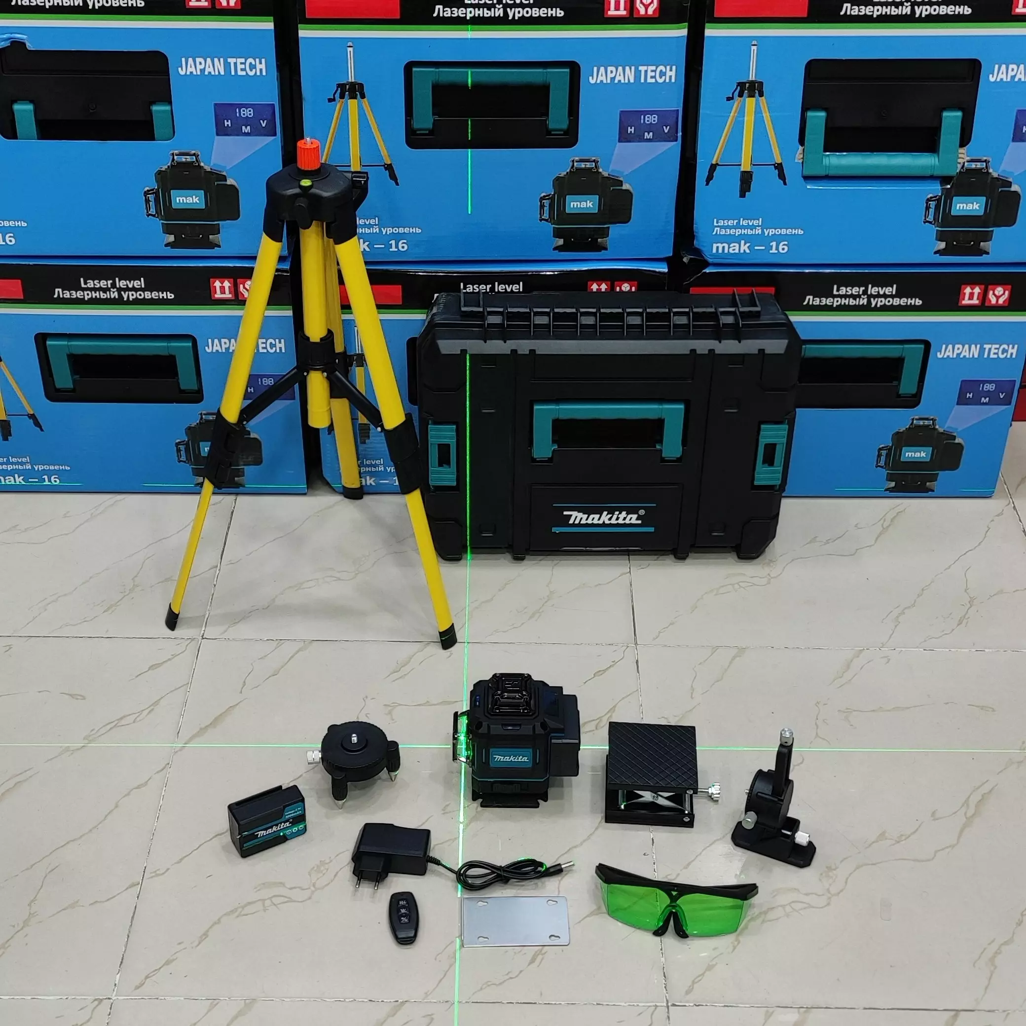 تراز لیزری مارک ماکیتا مدل mak 116 مشخصات دستگاه 16 لاین 4 بعدی