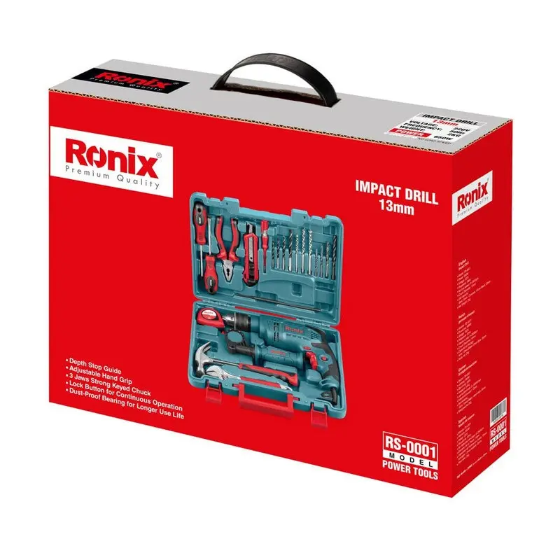 کیت دریل چکشی 13 میلی متری رونیکس مدل RS-0001