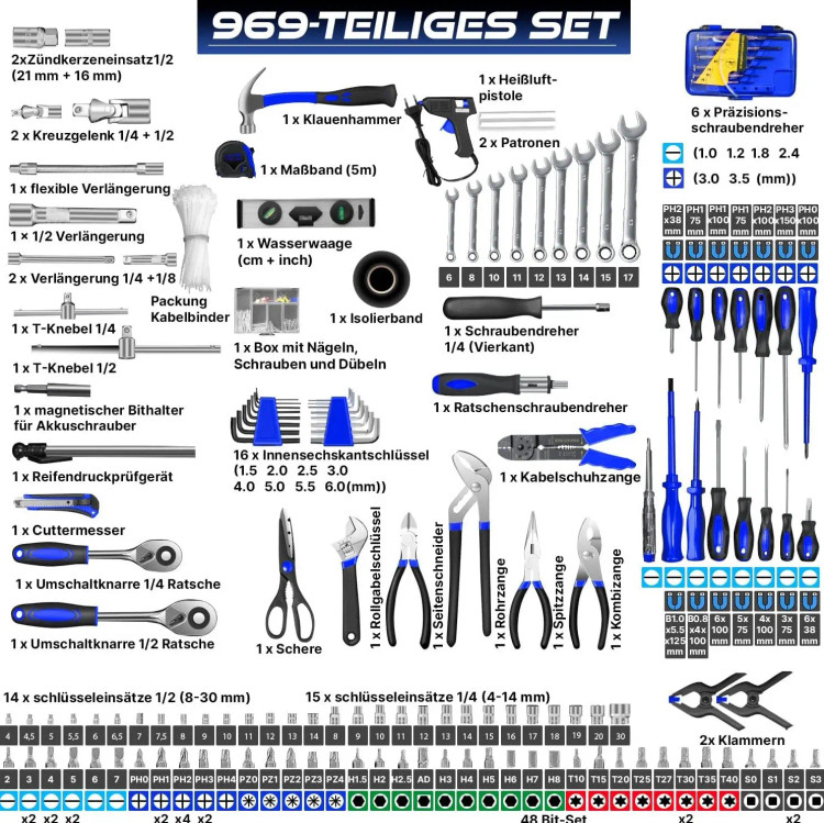 جعبه ابزار 170 پارچه تندیس مدل TT-2170