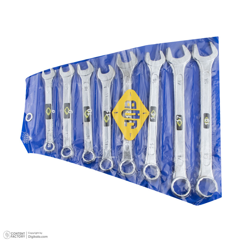 آچار یکسر تخت و یکسر رینگی جاب مدل JB-80008 مجموعه 8 عددی