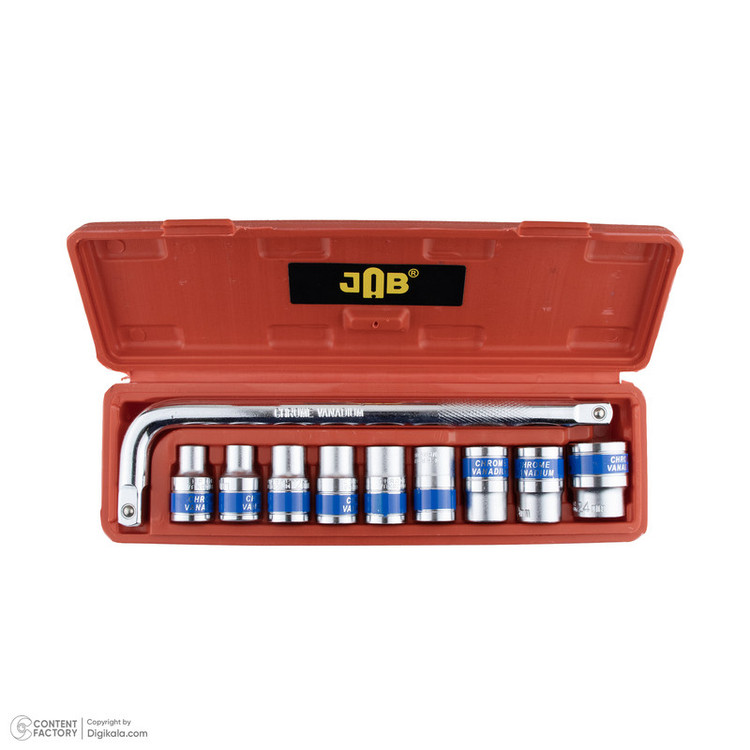 آچار بکس و سری بکس جاب مدل JB-200010 W مجموعه 10 عددی
