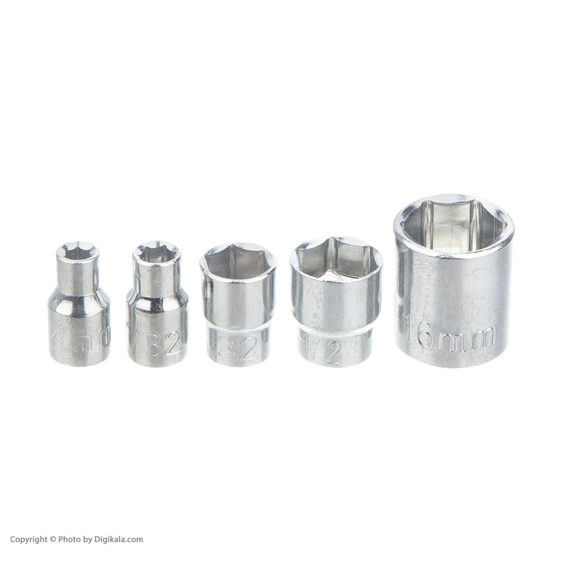 آچار و سری بکس و پیچ گوشتی جاب مدل J-200058 مجموعه 58 عددی
