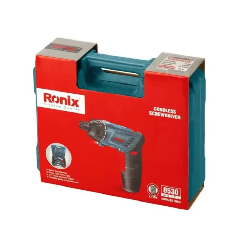 پیچ گوشتی شارژی تاشو 3.6 ولت رونیکس کد 8530