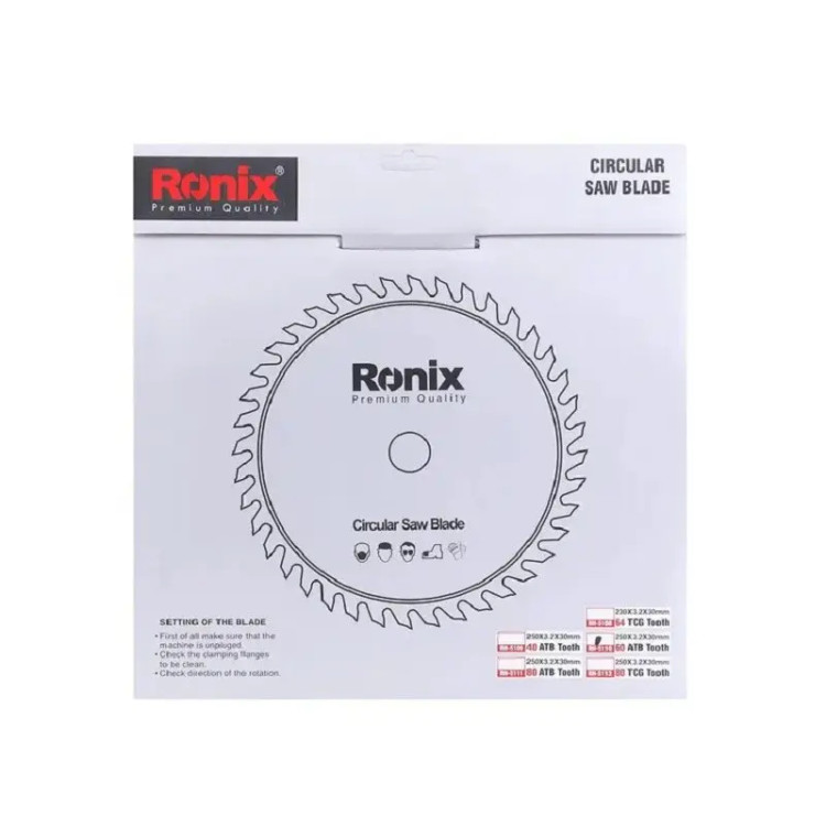 تیغ اره الماسه 250x60 چوب رونیکس کد RH-5110