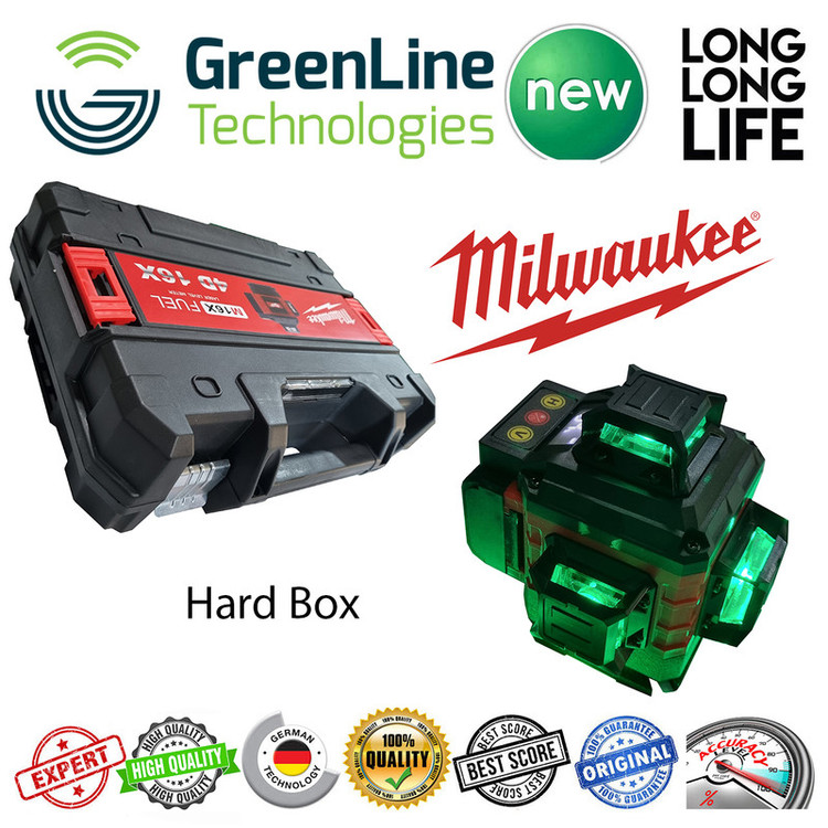 تراز لیزری مدل 4 بعدی نور سبز کد 360- 4D 16 Lines Hard Box