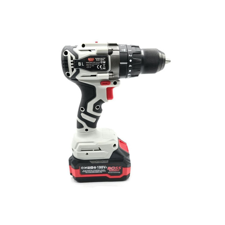 دریل شارژی چکشی باس مدل 198Volt-Brushlessمجموعه 6 عددی