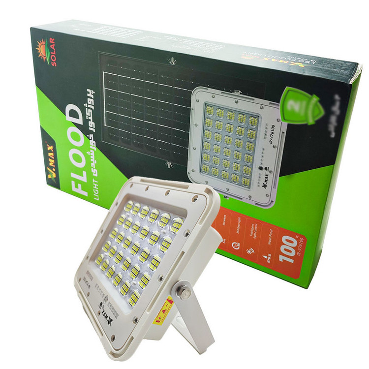 پروژکتور خورشیدی ویمکس مدل واترپروف کد V-76100 ظرفیت 100 وات