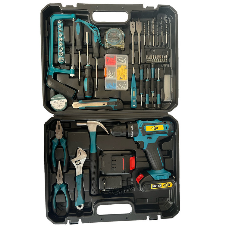 دریل پیچ گوشتی شارژی جاب مدل JB-8080 YL مجموعه 190 عددی