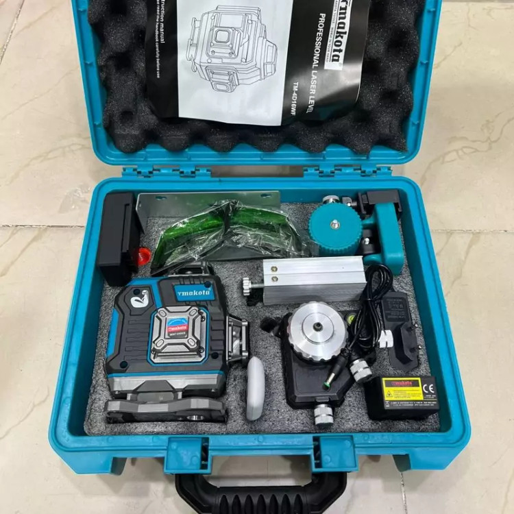 تراز لیزری ماکوتا 4 بعدی 16 لاین مدل TM4D21WF مشخصات 4 بعدی 16 لاین 360 درجه نور سبز
