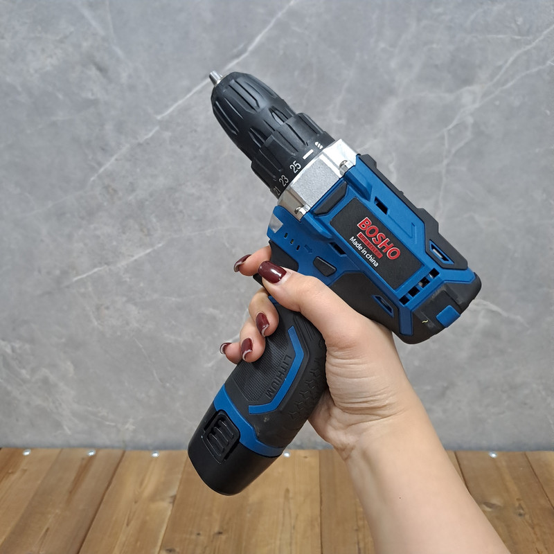 دریل پیچ گوشتی شارژی صنعتی بوشو مدل 18V مجموعه 28 عددی