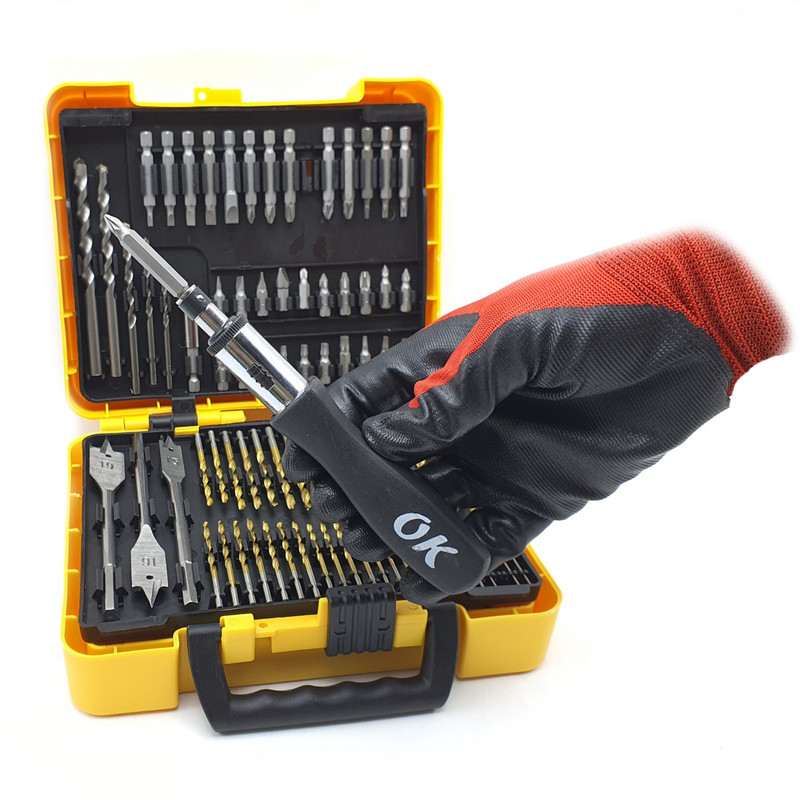 مته و سری پیچ گوشتی اوکی مدل OK-204SET مجموعه 204 عددی