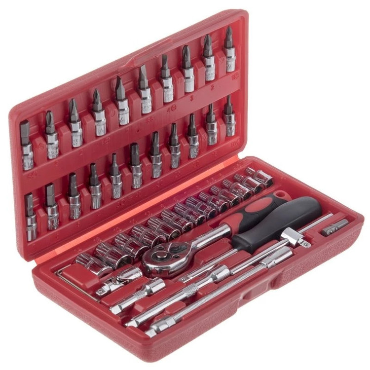 جعبه بکس مدل AJ-RAD-110-1\4 drive مجموعه 46 عددی
