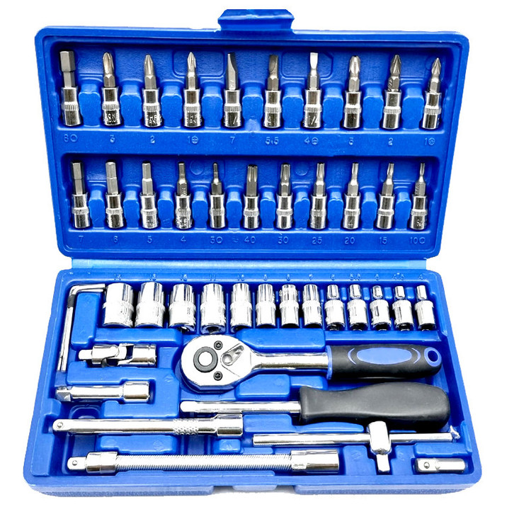 آچار بکس مدل Tools سایز 1/4 میلی متر مجموعه 46 عددی