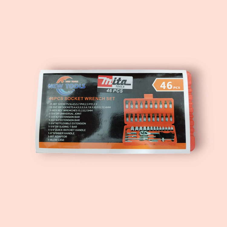 آچار بکس میتا مدل 46-10 مجموعه 46 عددی