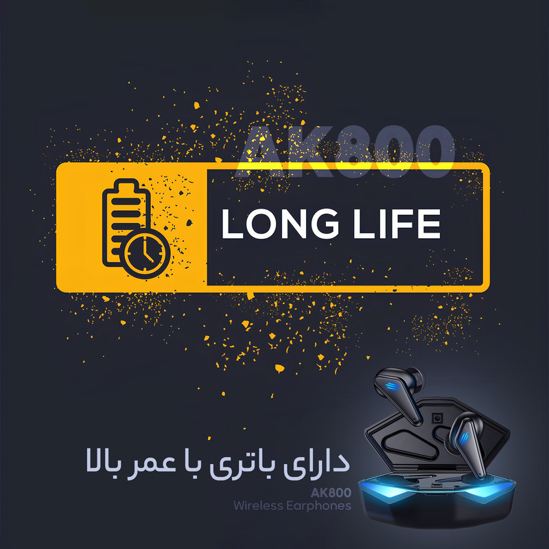 هدفون بلوتوثی مدل AK800