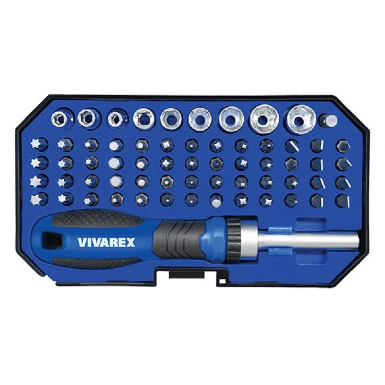 پیچ گوشتی وبکس جغجغه ای ویوارکس مدل vr6365-sd مجموعه 64 عددی