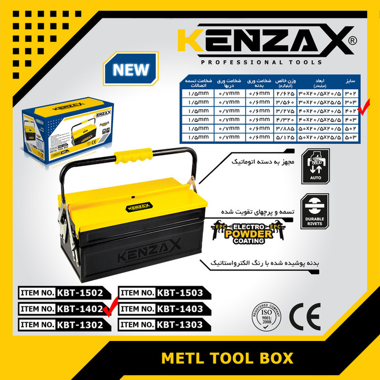 جعبه ابزار کنزاکس مدل KBT-1402