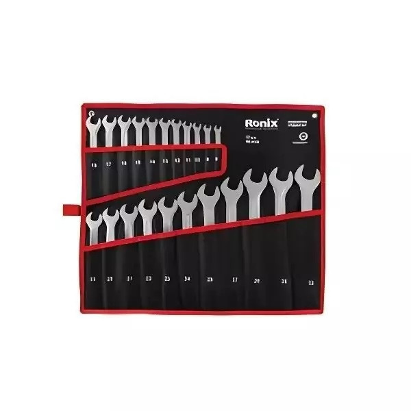 آچار یکسر تخت و یکسر رینگی رونیکس مدل RH-2159 مجموعه 22 عددی