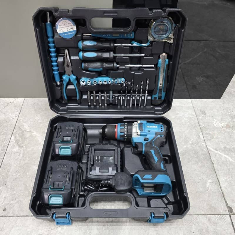 مجموعه 25 عددی دریل گیربکسی چکشی سه نظام 13میلیمتری 148 ولت ماکیتا مدل MV05-148V