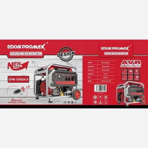 موتور برق بنزینی 20 اسب بخار ادون مدل EPM-15000A-S
