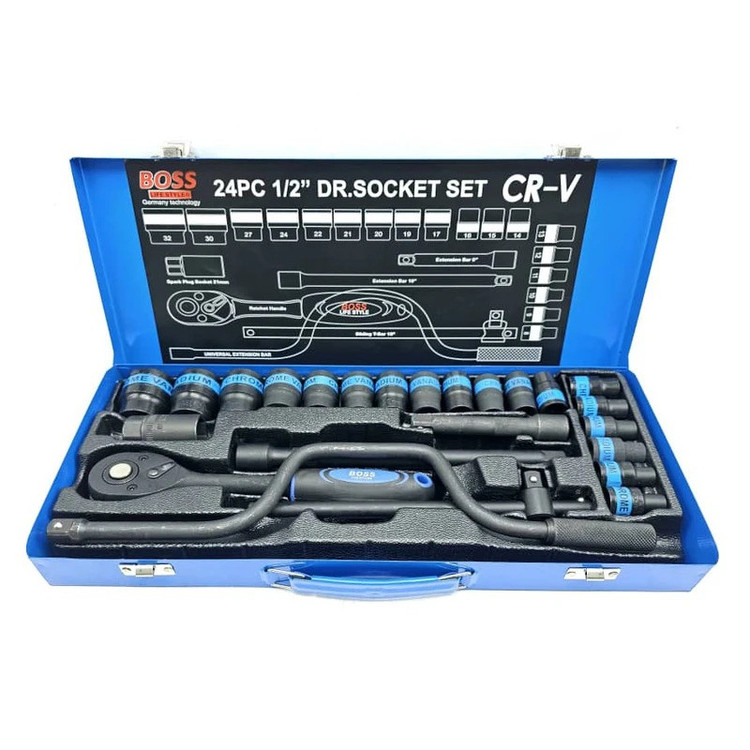 آچار بکس باس مدل BS-24PC BLACK مجموعه 24 عددی