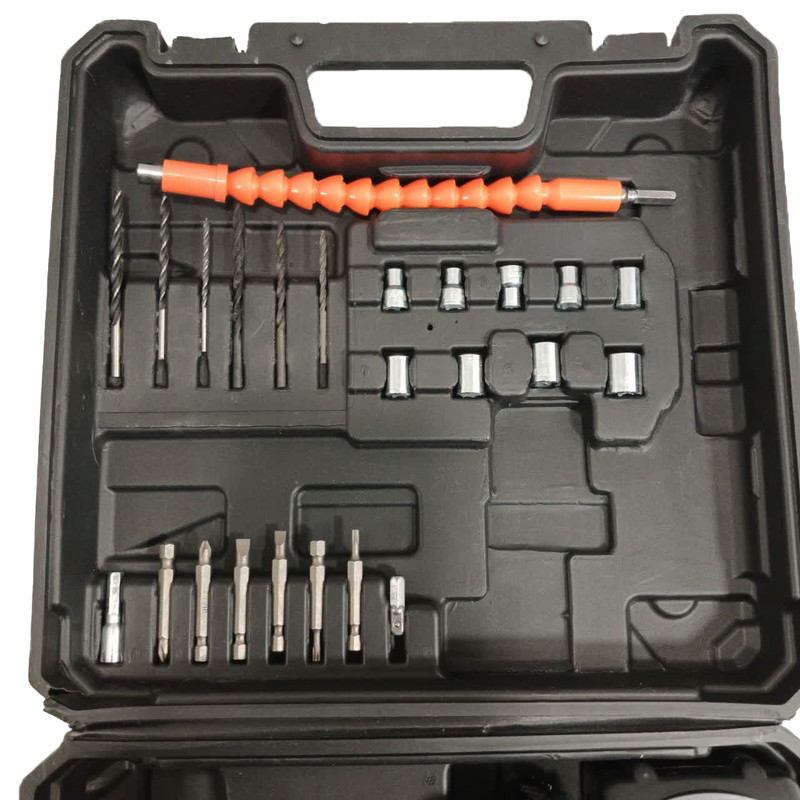 پیچ گوشتی شارژی باس مدل single-battery--brushless-88v مجموعه 28 عددی