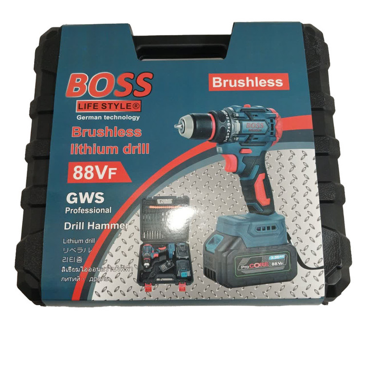 پیچ گوشتی شارژی باس مدل single-battery--brushless-88v مجموعه 28 عددی